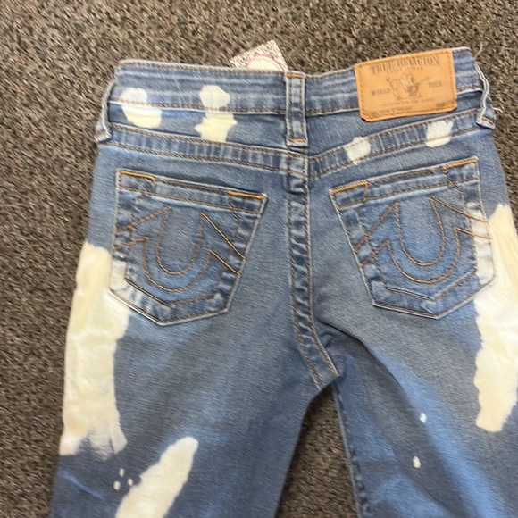 TRUE RELIGION | SE Destructed bleached straight leg jeans - Picture 4 of 4